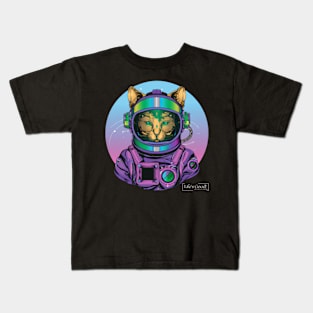 cat in the space Kids T-Shirt